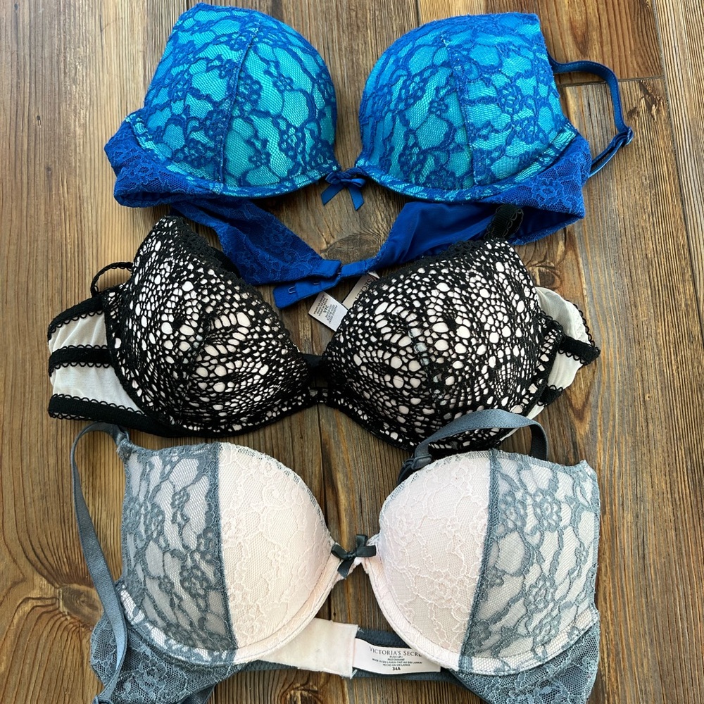 Bundle of 3 Victoria’s Secret Lace Bras size 34A